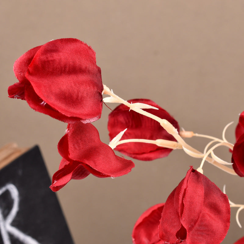 Simulación de fruta de linterna, flor de linterna colgante de 3 puntas 