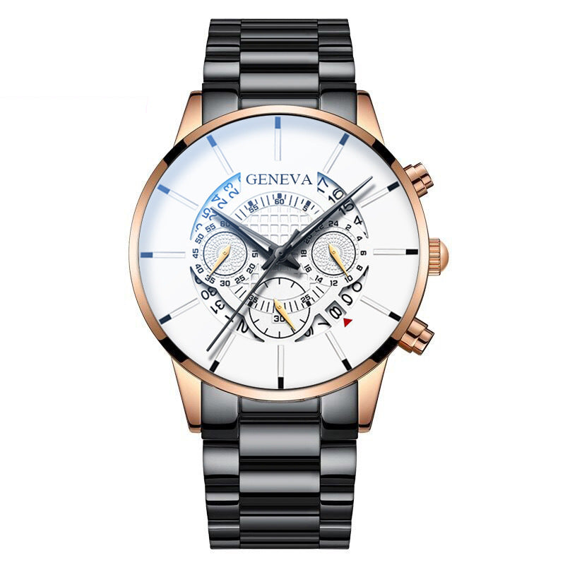 GENEVA watch men's steel belt