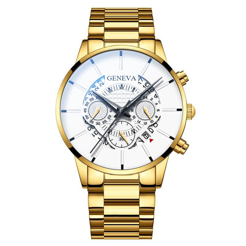 GENEVA watch men's steel belt