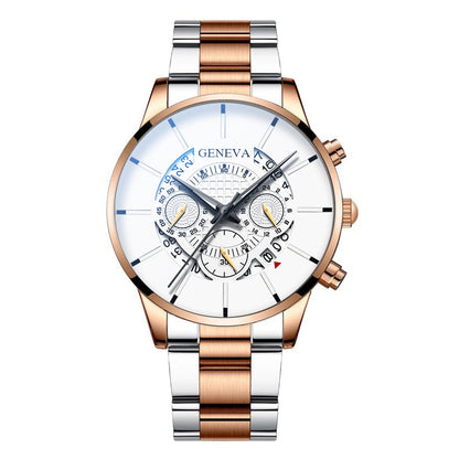 GENEVA watch men's steel belt