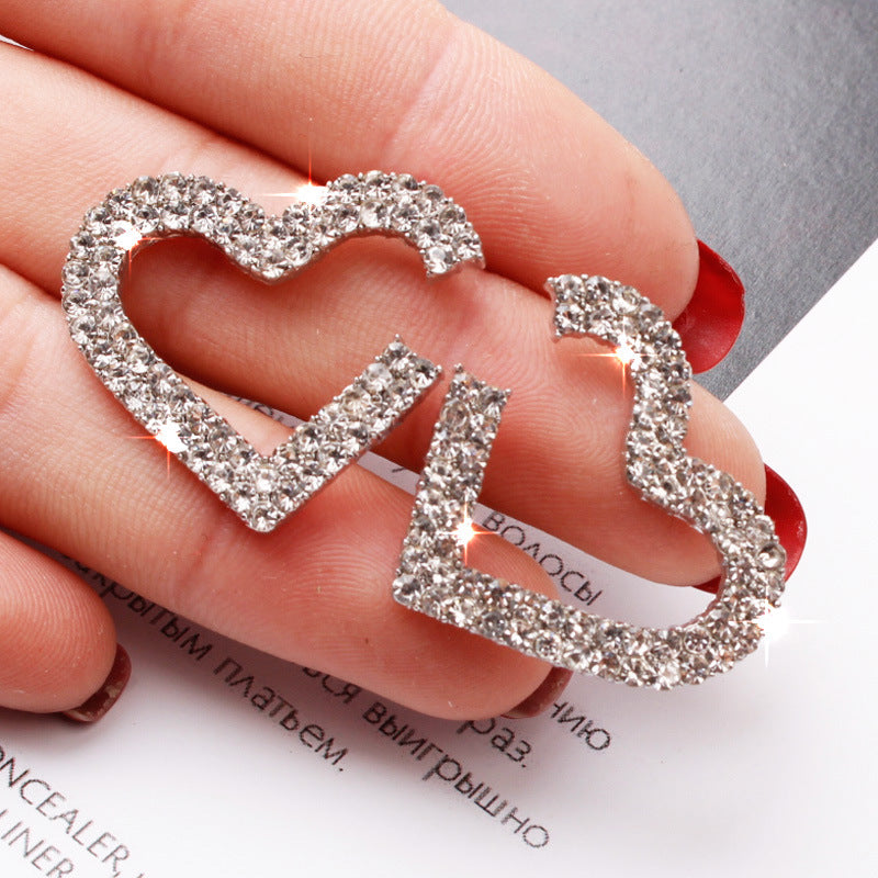 Diamond love earrings