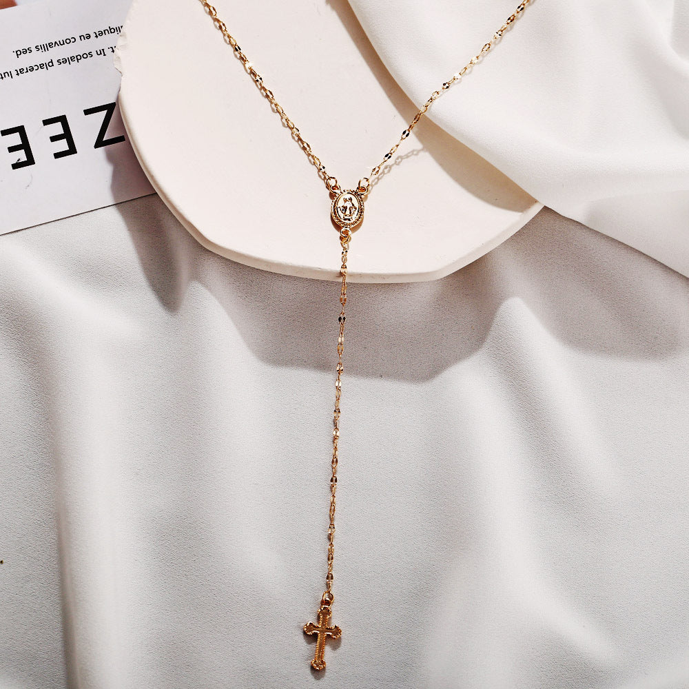 Gold Cross Pendant Necklace