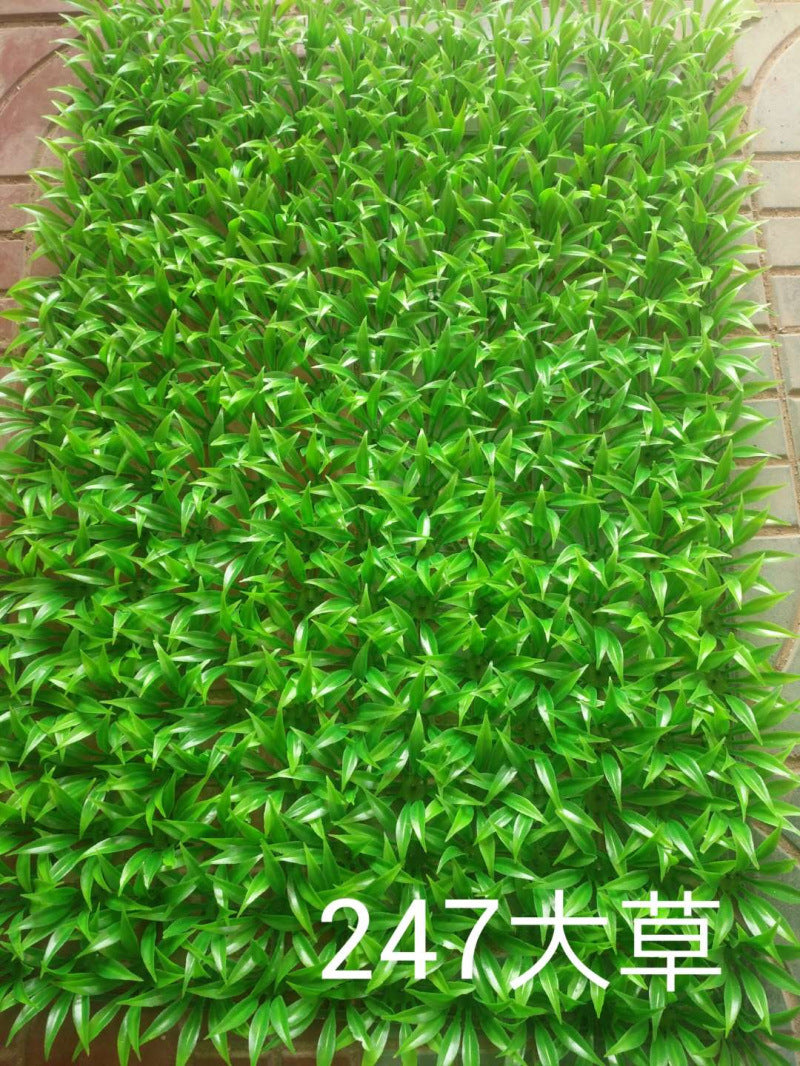 Artificial turf green wall flower wall