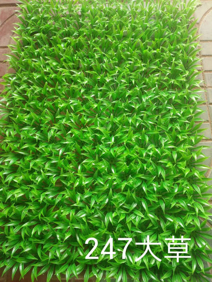 Artificial turf green wall flower wall