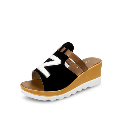 Fashion cool slippers women's thick bottom