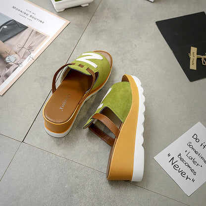 Fashion cool slippers women's thick bottom