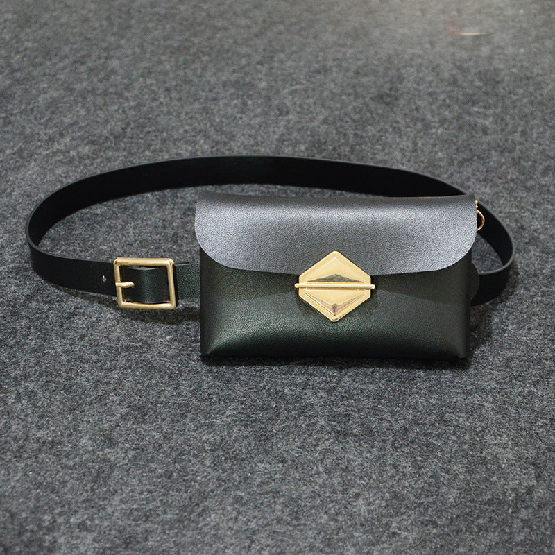 Retro rhombus bag, fanny pack.