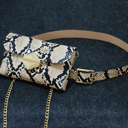 Retro rhombus bag, fanny pack.