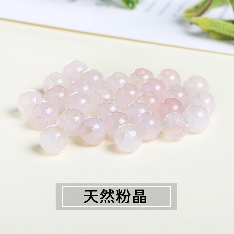 agate large hole beads DIY necklace positioning beads