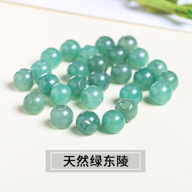 agate large hole beads DIY necklace positioning beads