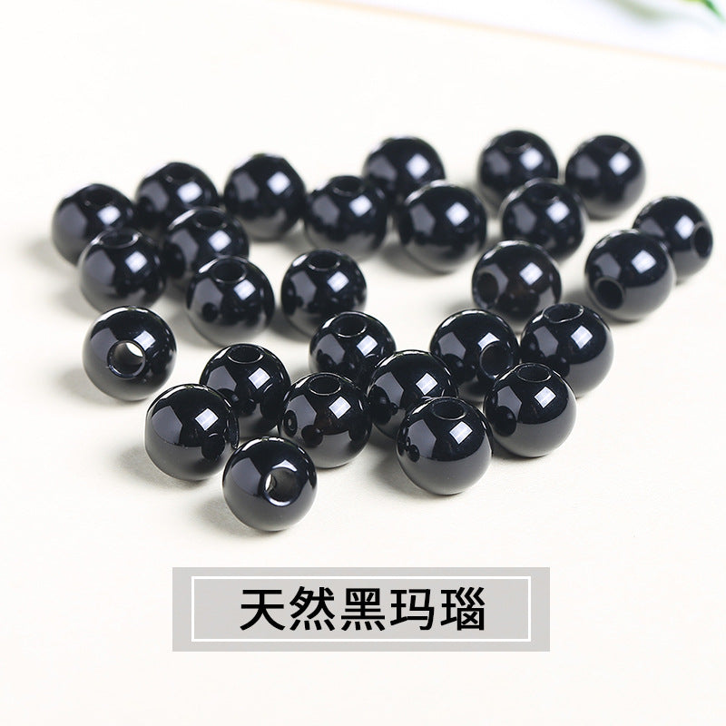 agate large hole beads DIY necklace positioning beads