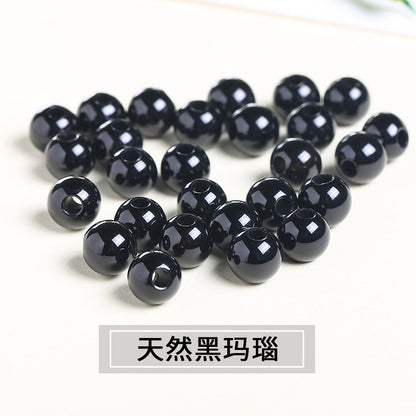 agate large hole beads DIY necklace positioning beads