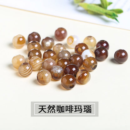 agate large hole beads DIY necklace positioning beads