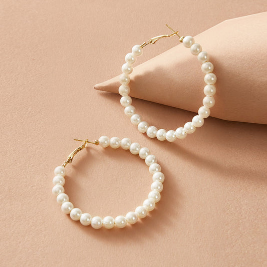 Retro Ins Style Artificial Pearl Earrings