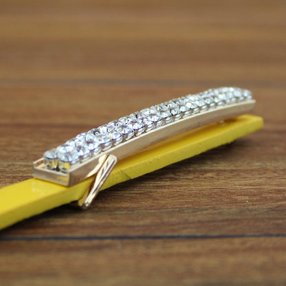 Gold buckle patent leather thin belt