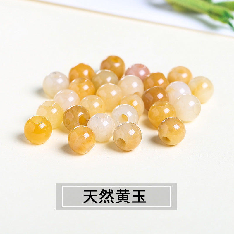 agate large hole beads DIY necklace positioning beads