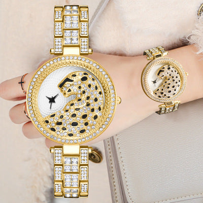 Full-Diamond Womens Watch Steel Band Classic