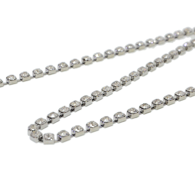Single row diamond rhinestone inlaid waist chain spot
