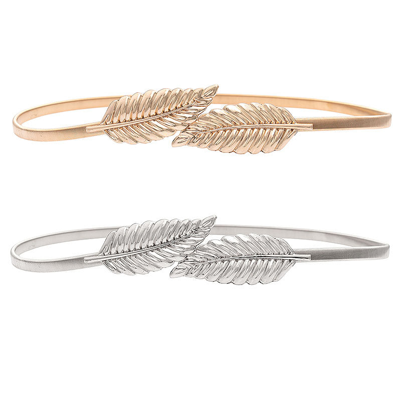 Gold Silver Leaf Belt