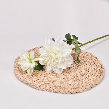 Ramo artificial de crisantemo dalia de 2 cabezas de estilo europeo 