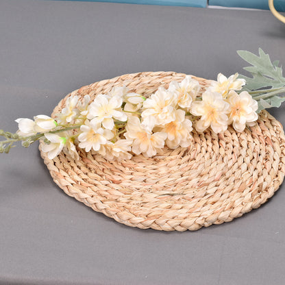 Flocking 2-pronged delphinium Simulation hyacinth silk flower