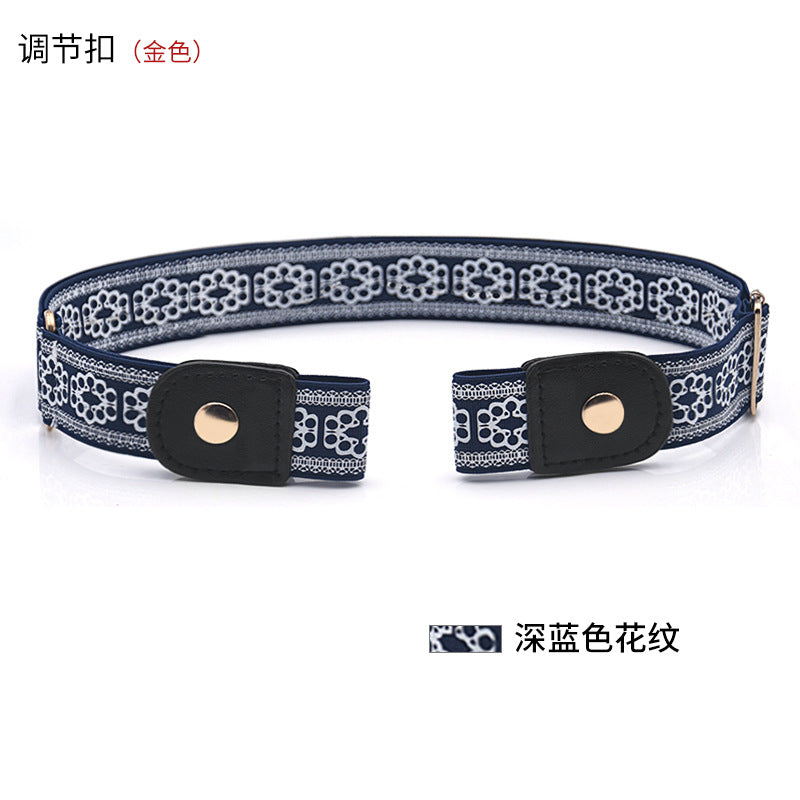 Belt buckle-free elastic belt