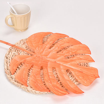 Simulated plant single leaf flower arrangement accessories