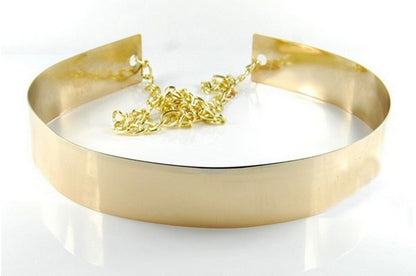 Full metal sequined mirror iron belt