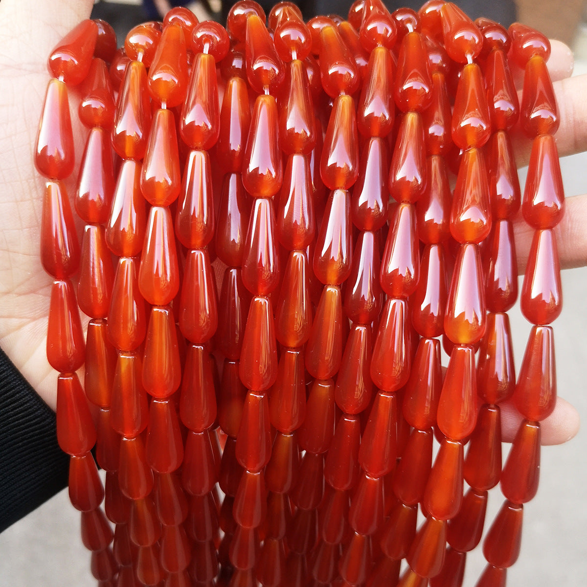 8 * 20Mm agate water drop-shaped loose beads