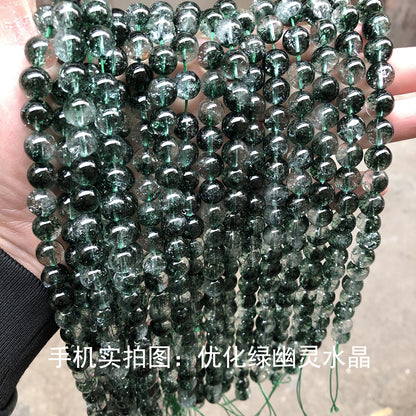 Green ghost crystal loose beads DIY