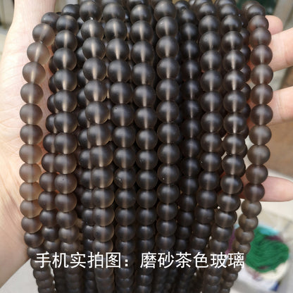 Frosted glass beads 4-14mm