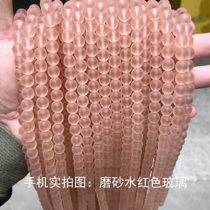 Frosted glass beads 4-14mm
