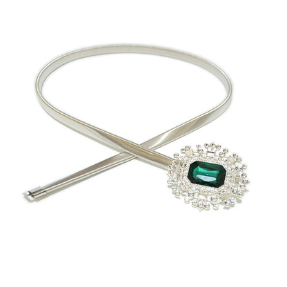 Green Pei Cui Rhinestone Fine Belt