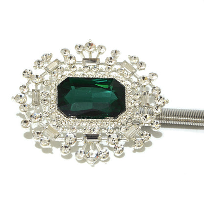 Green Pei Cui Rhinestone Fine Belt