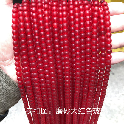 Frosted glass beads 4-14mm