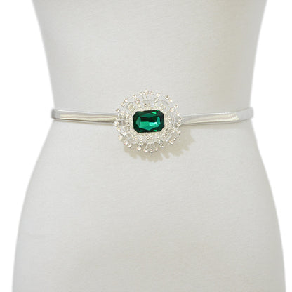 Green Pei Cui Rhinestone Fine Belt