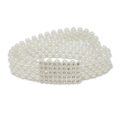 Elastic pearl thin belt wholesale