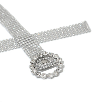 Diamond buckle waist seal PVC plastic belt