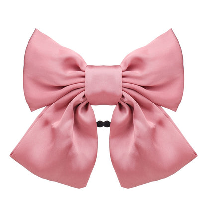French retro romantic big red bow hairpin