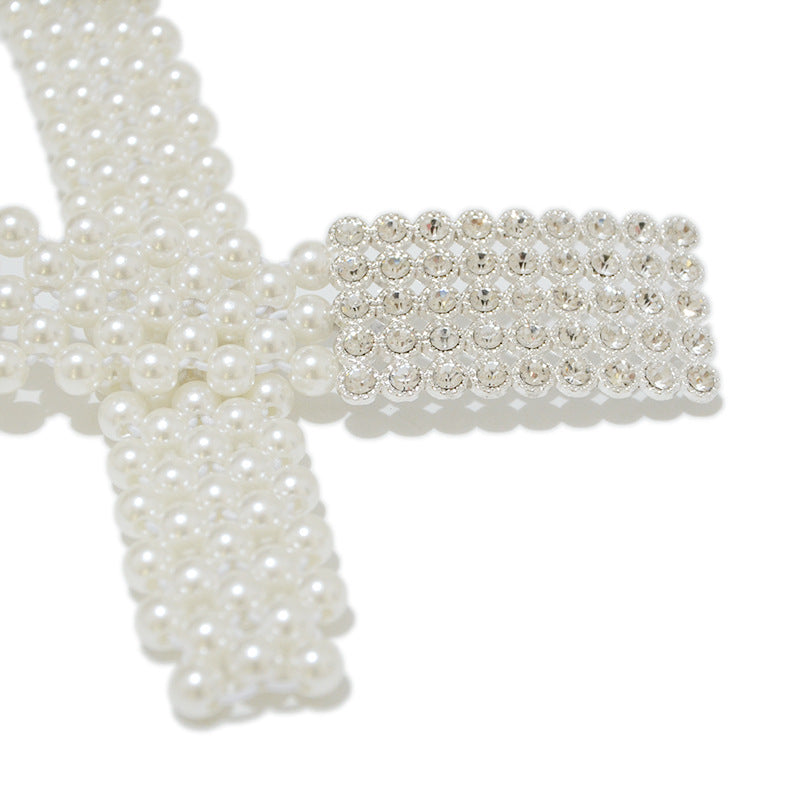 Elastic pearl thin belt wholesale