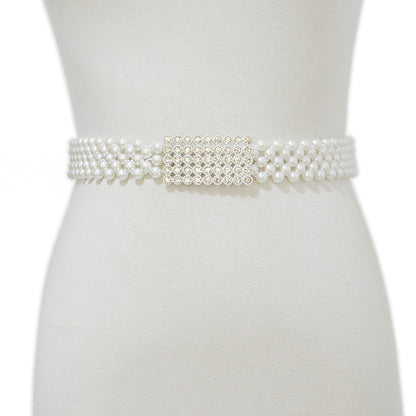 Elastic pearl thin belt wholesale