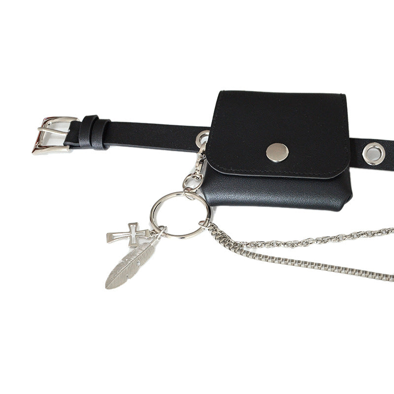 Belt removable fanny pack punk style