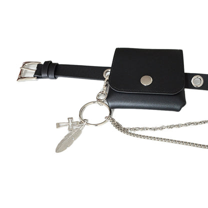 Belt removable fanny pack punk style