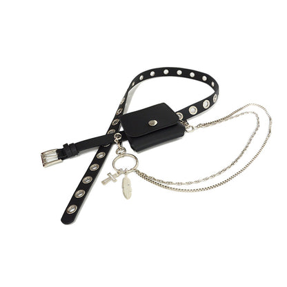 Belt removable fanny pack punk style