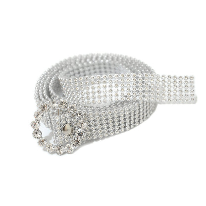 Diamond buckle waist seal PVC plastic belt