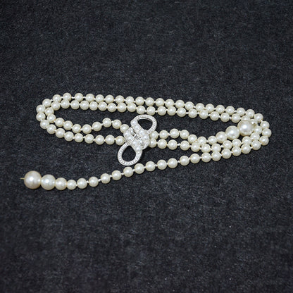 Pearl thin belt female sweet