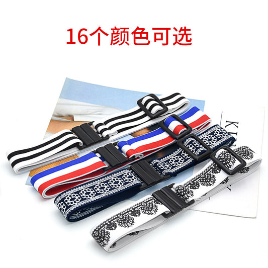 Button new invisible elastic belt
