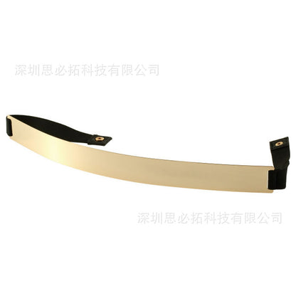 Gold extra long mirror metal belt