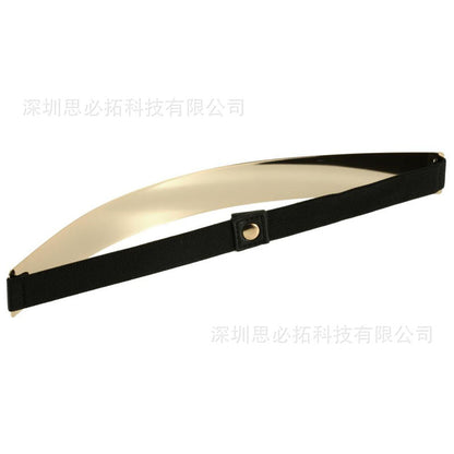 Gold extra long mirror metal belt
