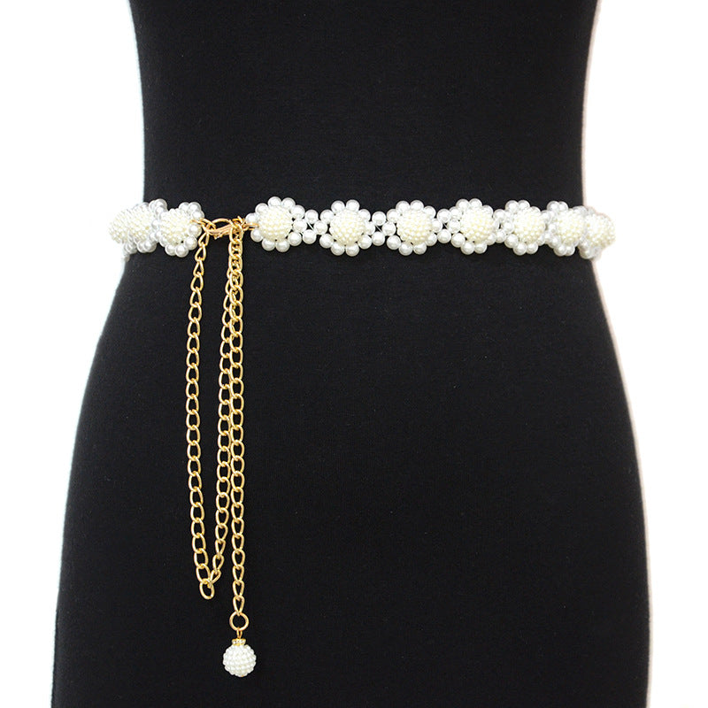 Small ball chain thin belt
